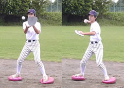 アジリティディスクのバランス練習