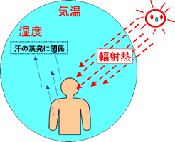 熱中症は気温・湿度・輻射熱に注意