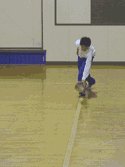 遠投の必要があるときは5歩のステップ